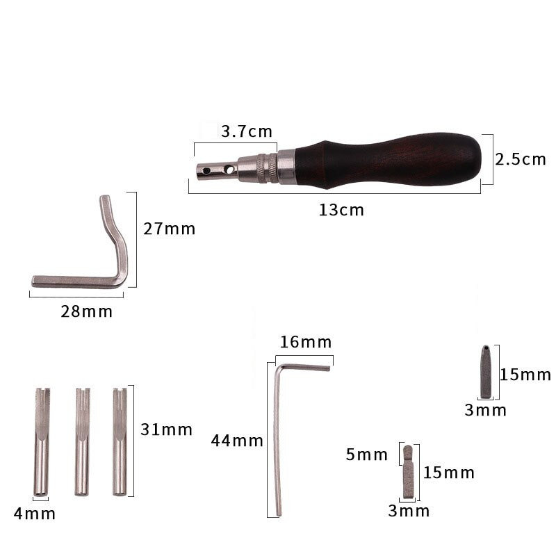 7 σε 1 DIY Εργαλείο Ραφής Δερμάτινης χειροτεχνίας DIY Σετ χάρτινων εργαλείων πολλαπλών χρήσεων Δερμάτινο σετ εργαλείων κοπής κοπής Groover Εργαλείο ραπτικής χειρός