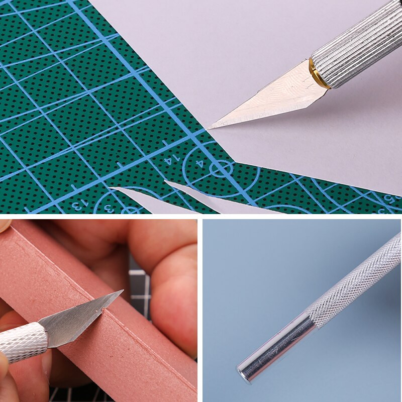 Imzay Rotary Cutter Kit Επαγγελματικά εργαλεία με μαχαίρι σκαλίσματος κλειδώματος ασφαλείας με 20 έξτρα λεπίδες πατάκι κοπής Χάρακας Patchwork