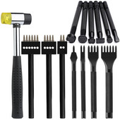 SHWAKK odiniai skylių perforatoriai Plaktukas Oda „pasidaryk pats“ amatų darbo įrankiai tuščiaviduriai perforatoriai diržo perforavimo sandarikliui skulptūrų įrankių rinkinys