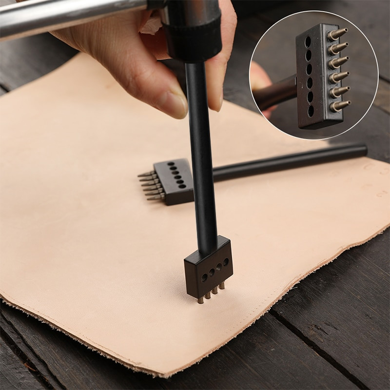 SHWAKK odiniai skylių perforatoriai Plaktukas Oda „pasidaryk pats“ amatų darbo įrankiai tuščiaviduriai perforatoriai diržo perforavimo sandarikliui skulptūrų įrankių rinkinys