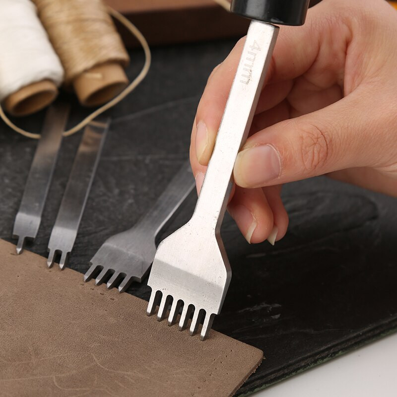 MIUSIE nahk käsitsi õmblemine Speedy Stitcher tööriistakomplekt vahatatud niit puidust käepidemega Awl nahast punch tööriist roostevabast terasest käärid