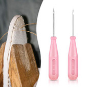 Steel Stitcher Sewing Awl Shoes Bags Hook Hook DIY Χειροποίητο Δερμάτινο Εργαλείο Πλαστική Λαβή Κώνος Βελόνες Επισκευής Παπουτσιών