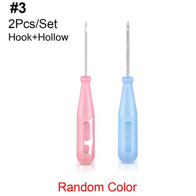 Steel Stitcher Sewing Awl Shoes Bags Hook Hook DIY Χειροποίητο Δερμάτινο Εργαλείο Πλαστική Λαβή Κώνος Βελόνες Επισκευής Παπουτσιών