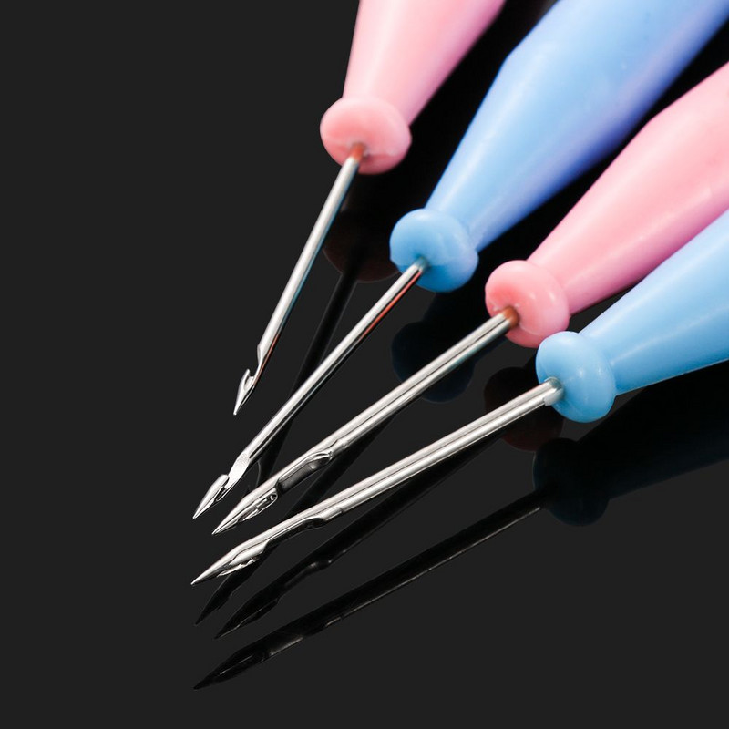 Steel Stitcher Sewing Awl Shoes Bags Hook Hook DIY Χειροποίητο Δερμάτινο Εργαλείο Πλαστική Λαβή Κώνος Βελόνες Επισκευής Παπουτσιών