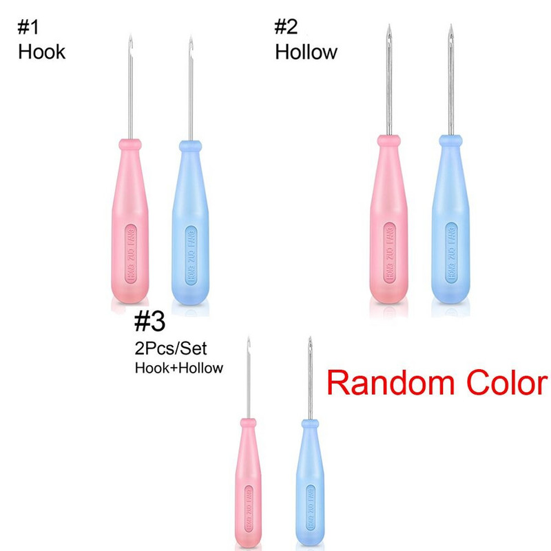 Steel Stitcher Sewing Awl Shoes Bags Hook Hook DIY Χειροποίητο Δερμάτινο Εργαλείο Πλαστική Λαβή Κώνος Βελόνες Επισκευής Παπουτσιών