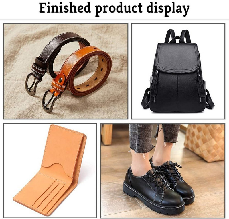 Σετ ραπτικής δερμάτινη χειροτεχνία Κερωμένη κλωστή Βελόνες ραφής για αρχάριους δερμάτινες ταπετσαρίες επισκευή, ραφές, ράψιμο