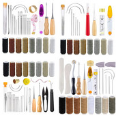 Nahast käsitöötööriistad Nahaõmbluskomplekt Nahakäsitööriistade komplektid Õmblemine Punch Nikerdustööriistad Nahaõmblustööriistad isetegemiseks