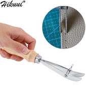 1Pc Leather Craft Edge Creaser Skiving Tool Εργαλεία ραπτικής με ξύλινη λαβή DIY Χειροποίητα Δερμάτινα Εργαλεία Εργασίας