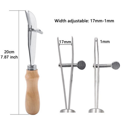 1Pc Leather Craft Edge Creaser Skiving Tool Εργαλεία ραπτικής με ξύλινη λαβή DIY Χειροποίητα Δερμάτινα Εργαλεία Εργασίας