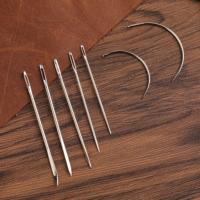 RORGETO odos siuvimo rinkinys su vaškuotu siūlu siuvimo yla antpirštis, odos adatos „pasidaryk pats“ odiniai amatų įrankiai, skirti batsiuviui taisyti