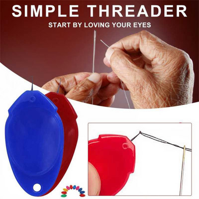 10Pcs Easy Needle Threader For Elderly Stitch Inserter Tool Easy Threader Sewing Tools Needlework Sewing Accessories Mixed Color