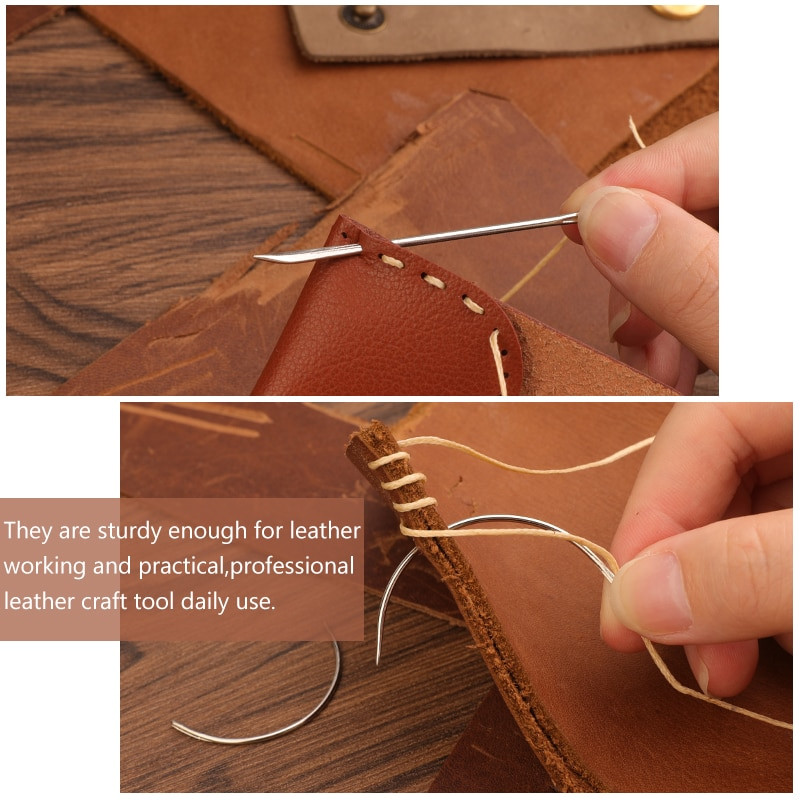 LMDZ Δερμάτινο σετ εργαλείων χειροτεχνίας με ράψιμο στο χέρι, ράψιμο με ράψιμο, σκουπίδια, γυαλιστερό, δερμάτινο άκρο, γυαλιστικό Groovers, δερμάτινη κλωστή