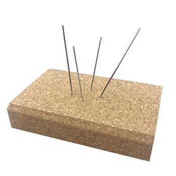 1 τμχ Grain Cork Plate Awl Stand Needle Storage Χονδρόκοκκο ξύλο βελανιδιάς DIY Δερμάτινα εργαλεία διάτρησης