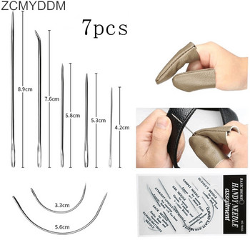 Επαγγελματικά δερμάτινα εργαλεία χειροτεχνίας με κερωμένο νήμα Groover Awl Kit Thimble Kit Ράψιμο Ράψιμο Ραπτικής Παντς Προμήθειες Ραφής Χεριών