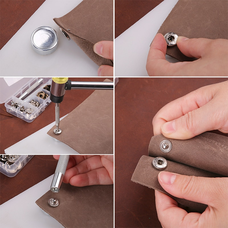 MIUSIE professionaalne nahast nööpide komplekt.