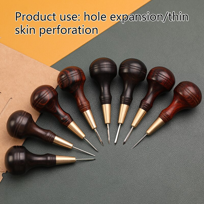 KAOBUY 1.5/3/4/5/6mm Χειροποίητα Δερμάτινα Είδη DIY Σανδαλόξυλο Diamond Awl Rosewood Diamond Cone Leather Awl Diamond Cone Diamond