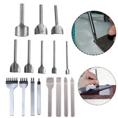 Puslankiu perforavimo susiuvimo pjovimas plieno odos kampinis pjoviklis ilgis rankinis apvalus diržo dirželis piniginės krepšys odinis perforavimo įrankis