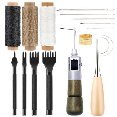 SHWAKK odos siuvimo yla siūlų rinkinys Siuvinėjimo griovelis Speedy Stitcher Leather Punch Craft Batsiuvys drobės taisymo įrankis