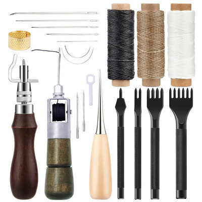 SHWAKK odos siuvimo yla siūlų rinkinys Siuvinėjimo griovelis Speedy Stitcher Leather Punch Craft Batsiuvys drobės taisymo įrankis
