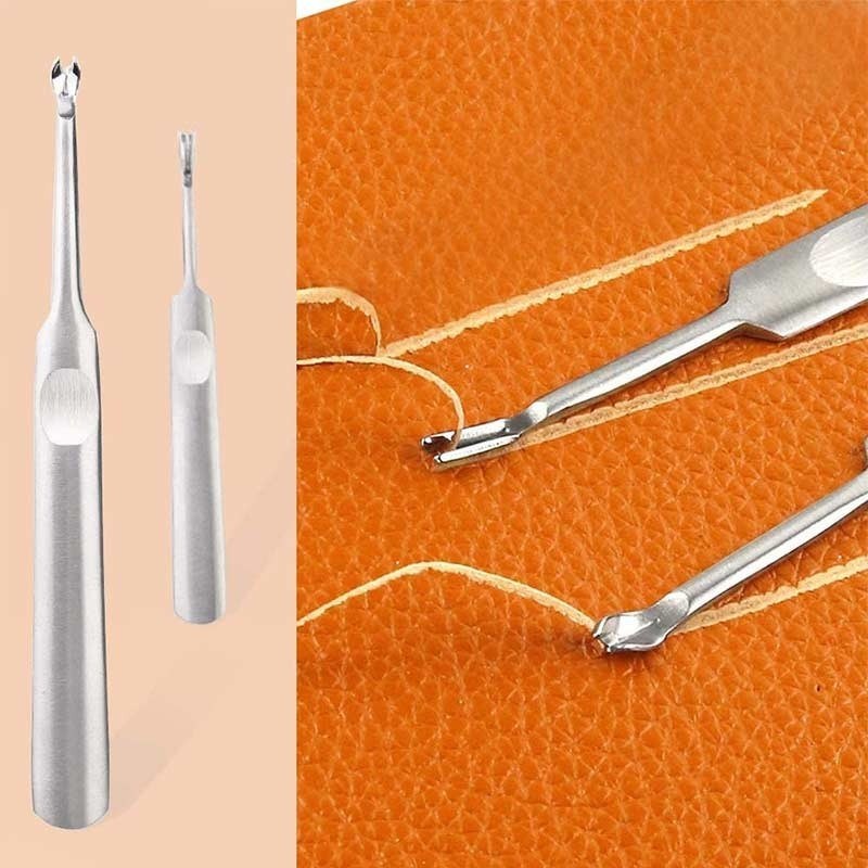 25 buc unelte de lucru pentru piele pentru începători Kit de artizanat din piele cu fir cerat de 30 m cusut Awl Groover Hole perforat instrument de sculptat