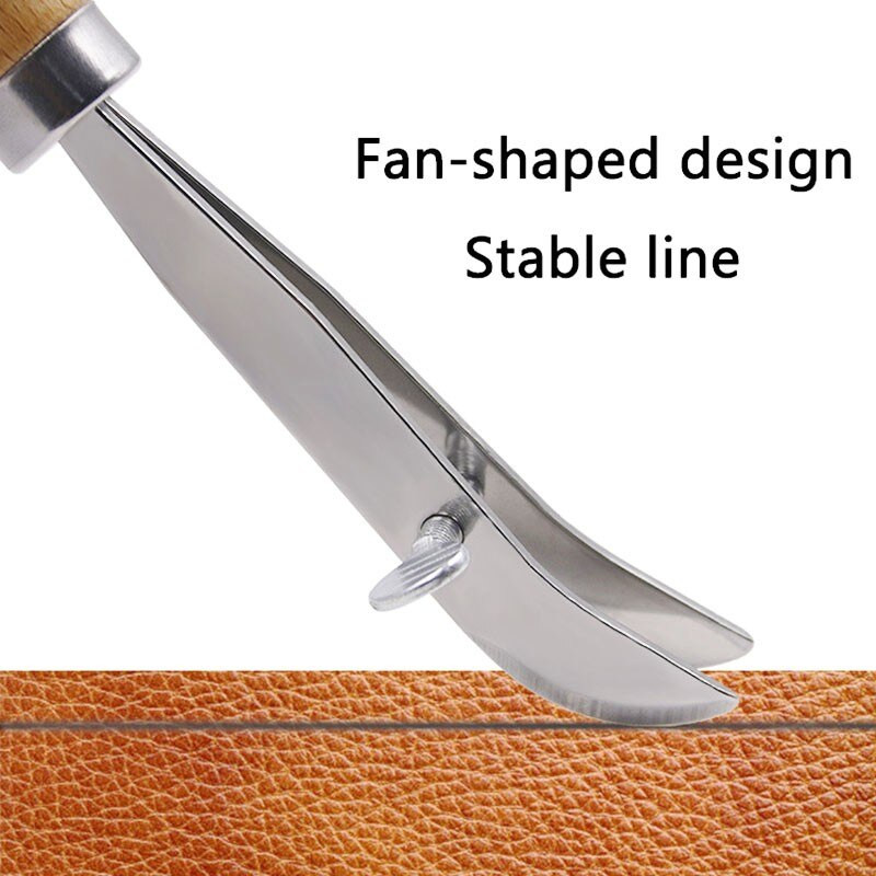 1 vnt. odinis kraštų klojiklis, reguliuojamas slydimo įrankis „pasidaryk pats“ krašto pjaustyklė, rankų darbo odiniai amatų įrankiai