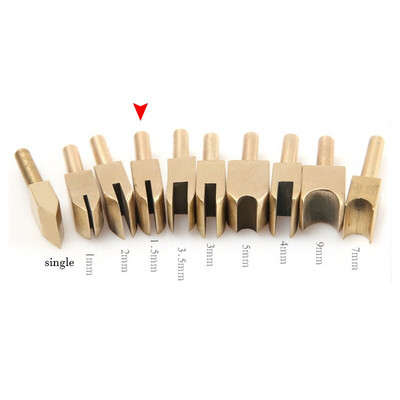 1 Komplekts elektrisko misiņa lodmetālu ādas lodāmura uzgalim, lai sadedzinātu malas presēšanas malu blīvēšanas mašīnas līniju ādas izstrādājumiem