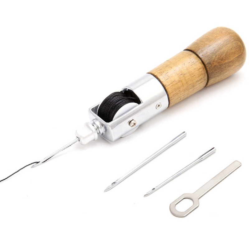 Cusător profesional Cusut Awl Cusut de mână Set de instrumente de reparare Piele și țesături grele Cusătură benzi de curele Instrumente pentru cizmar