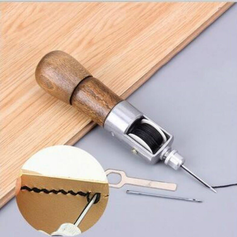 Lock Stitch Sewing Awl Thread Kit Needles Stitch Leather Fabric Grocery O27 17 Dropshipping MJ
