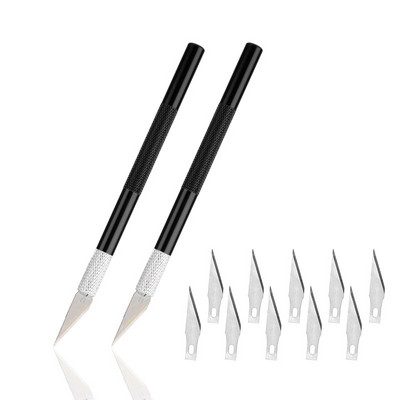 KAOBUY Metalni skalpel za rezbarenje Komplet alata za noževe Neklizajuće oštrice Skulptura Nož za graviranje DIY Ručni alat za popravak rezanja