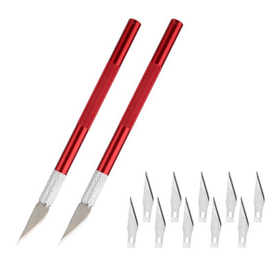 KAOBUY Metalni skalpel za rezbarenje Komplet alata za noževe Neklizajuće oštrice Skulptura Nož za graviranje DIY Ručni alat za popravak rezanja