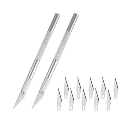KAOBUY Metalni skalpel za rezbarenje Komplet alata za noževe Neklizajuće oštrice Skulptura Nož za graviranje DIY Ručni alat za popravak rezanja