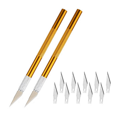 KAOBUY Metalni skalpel za rezbarenje Komplet alata za noževe Neklizajuće oštrice Skulptura Nož za graviranje DIY Ručni alat za popravak rezanja