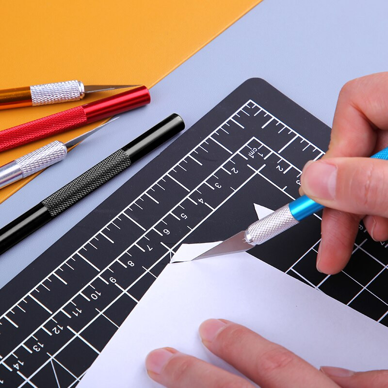 KAOBUY Metalni skalpel za rezbarenje Komplet alata za noževe Neklizajuće oštrice Skulptura Nož za graviranje DIY Ručni alat za popravak rezanja