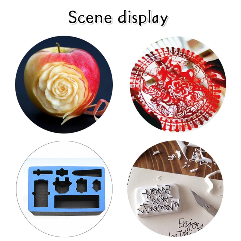 KAOBUY Metalni skalpel za rezbarenje Komplet alata za noževe Neklizajuće oštrice Skulptura Nož za graviranje DIY Ručni alat za popravak rezanja