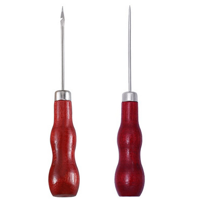 Vastupidav nahast puidust käepidemega Awl Tööriistad Käsitsi õmbleja Erinevate stiilidega nahast õmblustööriistad meisterdamiseks nahast käsitöötööriistade komplekti