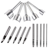 Hot XD-15 Pieces Δερμάτινα Εργαλεία χειροτεχνίας Ημι-στρογγυλός κόφτης Διάτρηση στρογγυλός και οβάλ σχήματος Τρύπα κοπτήρας ζώνης ρολόι Φλάντζα ταινίας Hollo