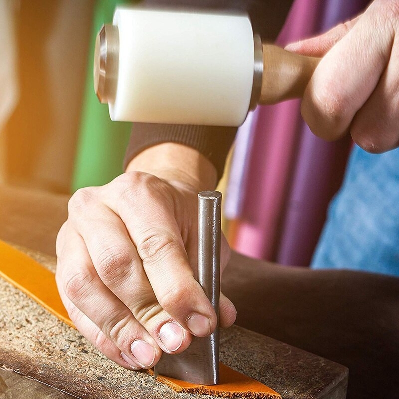 Hot XD-15 Pieces Δερμάτινα Εργαλεία χειροτεχνίας Ημι-στρογγυλός κόφτης Διάτρηση στρογγυλός και οβάλ σχήματος Τρύπα κοπτήρας ζώνης ρολόι Φλάντζα ταινίας Hollo