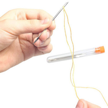 Εγχειρίδιο 6/9/12PCS Leather Craft Sewing Needles For Embroidery Stitching Sewing Triangle Needle Tools Αξεσουάρ ραπτικής