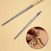 Δερμάτινη βελόνα πλεξίματος για δερμάτινα κορδόνια Δερμάτινο σχοινί διπλής τρύπας βελόνα δαντέλας Βελόνα ραπτικής DIY δερμάτινο εργαλείο ραπτικής