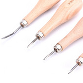 1kom Drveno šilo s dijamantnim rombom za izradu kože 3 mm 4 mm 5-6 mm DIY Šilo za šivanje kože Alat za probijanje kože