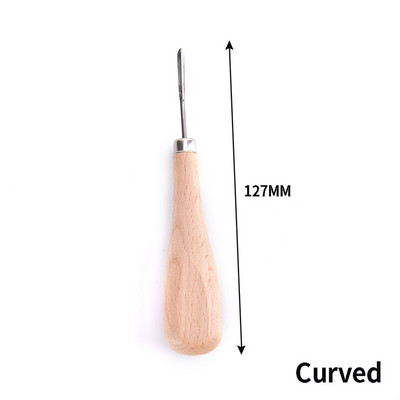 1kom Drveno šilo s dijamantnim rombom za izradu kože 3 mm 4 mm 5-6 mm DIY Šilo za šivanje kože Alat za probijanje kože
