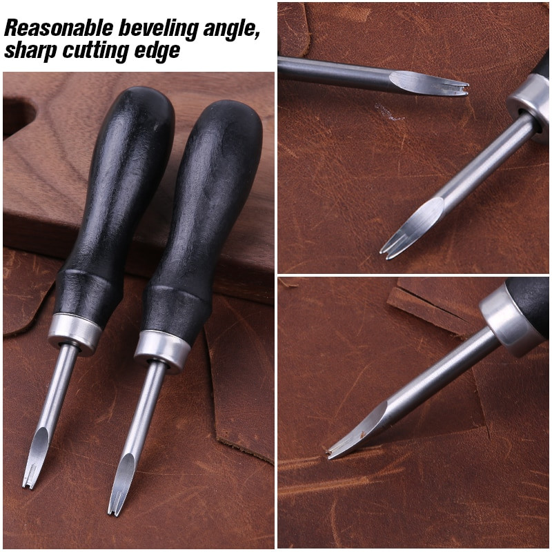 LMDZ Δερμάτινα Εργαλεία Χειροτεχνίας Σετ Τρύπα Δερμάτινη Edge Beveler Skiving Knife Slotter Δερμάτινο κοστούμι κοπής για δερμάτινες εργασίες