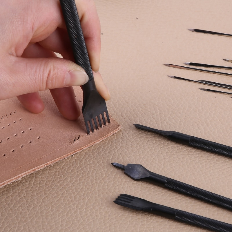 LMDZ Δερμάτινα Εργαλεία Χειροτεχνίας Σετ Τρύπα Δερμάτινη Edge Beveler Skiving Knife Slotter Δερμάτινο κοστούμι κοπής για δερμάτινες εργασίες