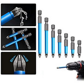 1 komplekt 25–150 mm ristotsakuga puuripeaga kruvikeeraja otsikud Käsitööriistad Libisemisvastased Elektrilised kuuskantmagnetkruvikeeraja puuriotsad