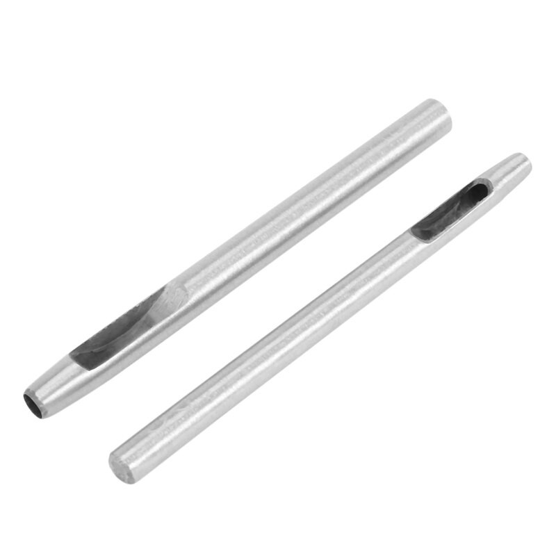 15 bucăți Instrumente de artizanat din piele Cutter semi-rotund Perforatoare de formă rotundă și ovală Perforator Curea Curea de ceas Garnitură din piele goală