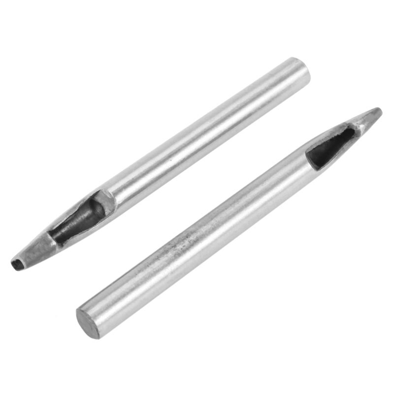15 bucăți Instrumente de artizanat din piele Cutter semi-rotund Perforatoare de formă rotundă și ovală Perforator Curea Curea de ceas Garnitură din piele goală