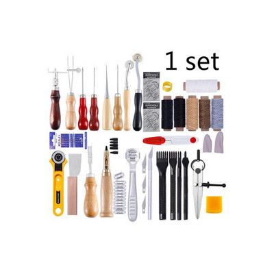 Professionaalne nahast käsitöötööriistade komplekt Käsitsi õmblemine Õmblemine Punch Nikerdamine Töö Sadulasoonte komplekt Aksessuaarid DIY