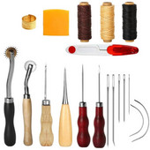 Δερμάτινο σετ ραπτικής χειροτεχνίας Δερμάτινα παπούτσια σε καμβά Εργαλεία επισκευής Βελόνες χειροποίητου γύψου Κερωμένο νήμα ραψίματος με σουβλί για ραφές για αρχάριους