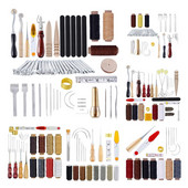 Kit de piele Set de instrumente pentru artizanat din piele Cutter de mână Sculptură Cusătură Poanson Sculptură Awl din piele Ace pentru începători HJ