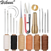 Komplet šila za šivanje s bakrenom drškom i 30M ravnim voštanim koncem Igle za šivanje s velikim ušima Škare za platnene cipele Alat za popravak